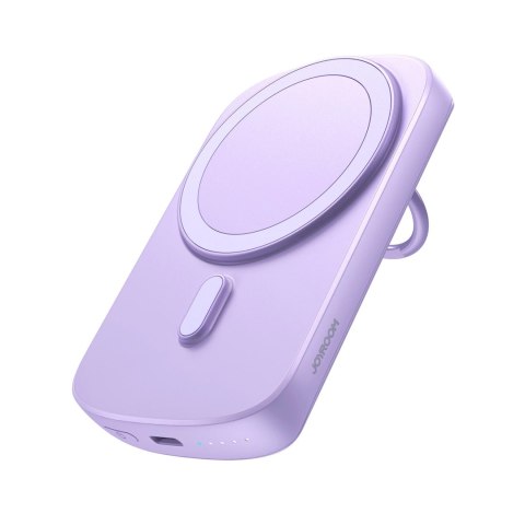 Powerbank bezprzewodowy 6000mAh Joyroom JR-W030 20W MagSafe z ringiem i podstawką - fioletowy Powerbank bezprzewodowy 6000mAh Joyroom JR-W030 20W MagSafe z ringiem i podstawką - fioletowy