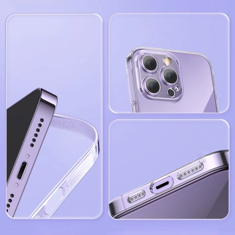 Baseus Crystal Case etui do iPhone 14 Pro Max cienki pokrowiec + szkło przezroczyste Baseus Crystal Case etui do iPhone 14 Pro Max cienki pokrowiec + szkło przezroczyste