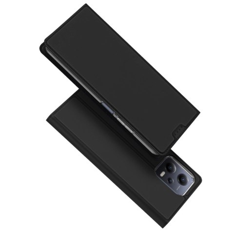 Dux Ducis Skin Pro etui do Xiaomi Redmi Note 12 5G / Poco X5 5G pokrowiec z klapką portfel na kartę podstawka czarne Dux Ducis Skin Pro etui do Xiaomi Redmi Note 12 5G / Poco X5 5G pokrowiec z klapką portfel na kartę podstawka czarne