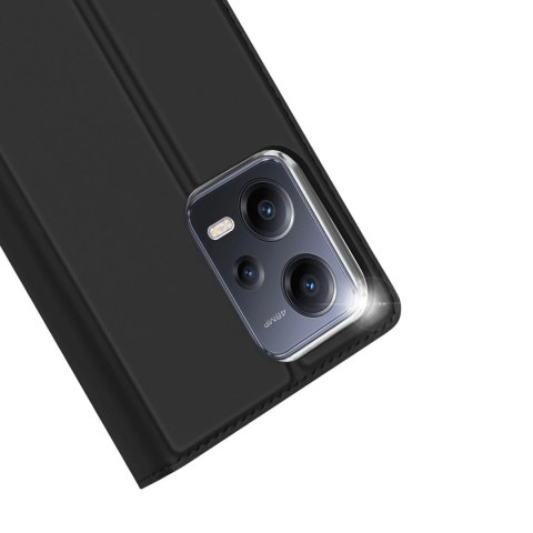Dux Ducis Skin Pro etui do Xiaomi Redmi Note 12 5G / Poco X5 5G pokrowiec z klapką portfel na kartę podstawka czarne Dux Ducis Skin Pro etui do Xiaomi Redmi Note 12 5G / Poco X5 5G pokrowiec z klapką portfel na kartę podstawka czarne