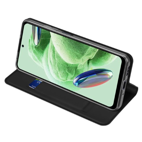 Dux Ducis Skin Pro etui do Xiaomi Redmi Note 12 5G / Poco X5 5G pokrowiec z klapką portfel na kartę podstawka czarne Dux Ducis Skin Pro etui do Xiaomi Redmi Note 12 5G / Poco X5 5G pokrowiec z klapką portfel na kartę podstawka czarne