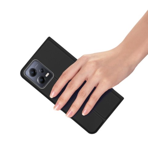 Dux Ducis Skin Pro etui do Xiaomi Redmi Note 12 5G / Poco X5 5G pokrowiec z klapką portfel na kartę podstawka czarne Dux Ducis Skin Pro etui do Xiaomi Redmi Note 12 5G / Poco X5 5G pokrowiec z klapką portfel na kartę podstawka czarne