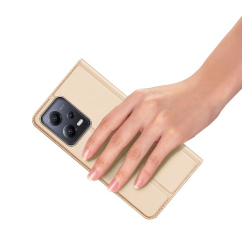 Dux Ducis Skin Pro etui do Xiaomi Redmi Note 12 Pro / Poco X5 Pro 5G pokrowiec z klapką portfel na kartę podstawka złote Dux Ducis Skin Pro etui do Xiaomi Redmi Note 12 Pro / Poco X5 Pro 5G pokrowiec z klapką portfel na kartę podstawka złote