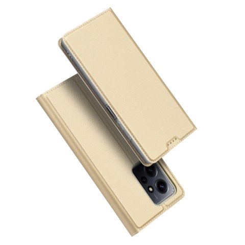 Dux Ducis Skin Pro etui do Xiaomi Redmi Note 12 pokrowiec z klapką portfel na kartę podstawka złote Dux Ducis Skin Pro etui do Xiaomi Redmi Note 12 pokrowiec z klapką portfel na kartę podstawka złote
