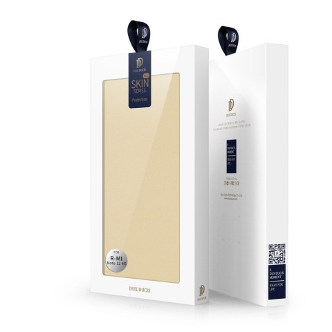 Dux Ducis Skin Pro etui do Xiaomi Redmi Note 12 pokrowiec z klapką portfel na kartę podstawka złote Dux Ducis Skin Pro etui do Xiaomi Redmi Note 12 pokrowiec z klapką portfel na kartę podstawka złote
