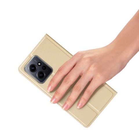 Dux Ducis Skin Pro etui do Xiaomi Redmi Note 12 pokrowiec z klapką portfel na kartę podstawka złote Dux Ducis Skin Pro etui do Xiaomi Redmi Note 12 pokrowiec z klapką portfel na kartę podstawka złote