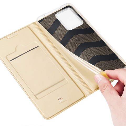 Dux Ducis Skin Pro etui do Xiaomi Redmi Note 12 pokrowiec z klapką portfel na kartę podstawka złote Dux Ducis Skin Pro etui do Xiaomi Redmi Note 12 pokrowiec z klapką portfel na kartę podstawka złote
