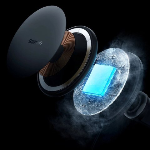 Ładowarka indukcyjna do samochodu MagSafe 15W USB 25W Baseus CW01 - czarna