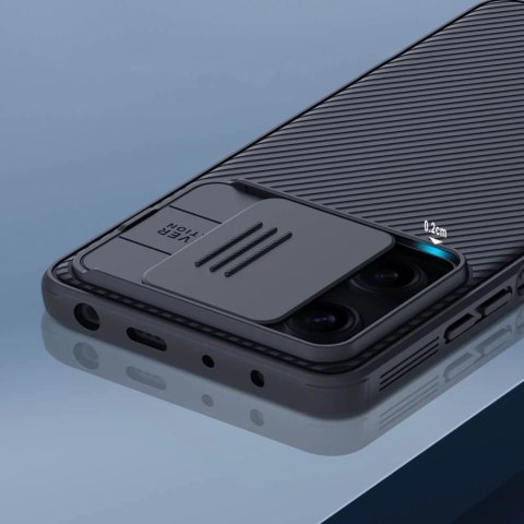 Nillkin CamShield Pro Case etui do Xiaomi Redmi Note 12 Pro / Poco X5 Pro 5G pokrowiec z osłoną na aparat czarne
