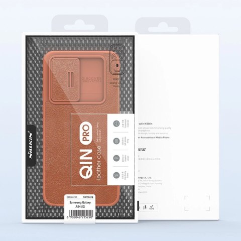 Nillkin Qin Leather Pro Case etui do Samsung Galaxy A54 5G pokrowiec z klapką osłona na aparat czarne
