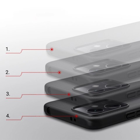 Nillkin Super Frosted Shield etui do Xiaomi Redmi Note 12 5G / Poco X5 5G pokrowiec na telefon czarne Nillkin Super Frosted Shield etui do Xiaomi Redmi Note 12 5G / Poco X5 5G pokrowiec na telefon czarne