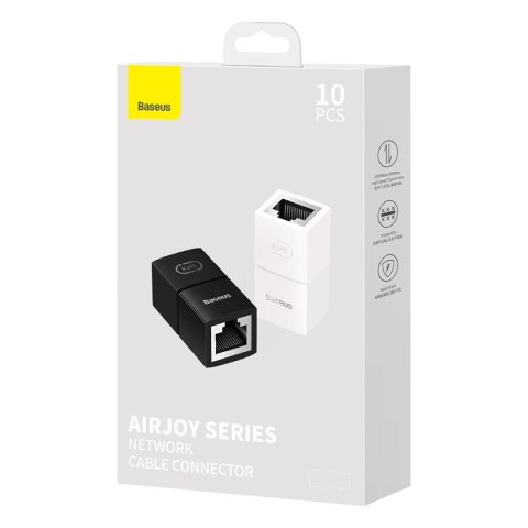 Złączka sieciowa łącznik kabli Ethernet RJ-45 Baseus AirJoy Series 10 szt. - czarna Złączka sieciowa łącznik kabli Ethernet RJ-45 Baseus AirJoy Series 10 szt. - czarna