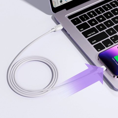 Kabel Joyroom Multi-Color Series A14 Lightning / USB-A 2.4A 1.2 m - biały Kabel Joyroom Multi-Color Series A14 Lightning / USB-A 2.4A 1.2 m - biały