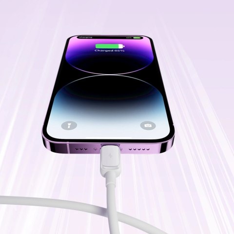 Kabel Joyroom Multi-Color Series A14 Lightning / USB-A 2.4A 1.2 m - biały Kabel Joyroom Multi-Color Series A14 Lightning / USB-A 2.4A 1.2 m - biały