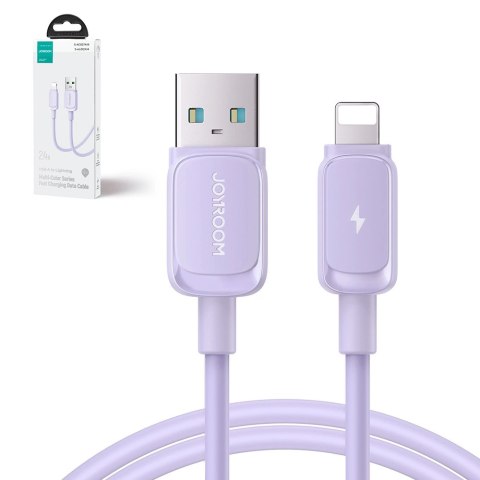 Kabel Joyroom Multi-Color Series A14 Lightning / USB-A 2.4A 1.2 m - fioletowy Kabel Joyroom Multi-Color Series A14 Lightning / USB-A 2.4A 1.2 m - fioletowy