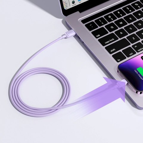 Kabel Joyroom Multi-Color Series A14 Lightning / USB-A 2.4A 1.2 m - fioletowy Kabel Joyroom Multi-Color Series A14 Lightning / USB-A 2.4A 1.2 m - fioletowy