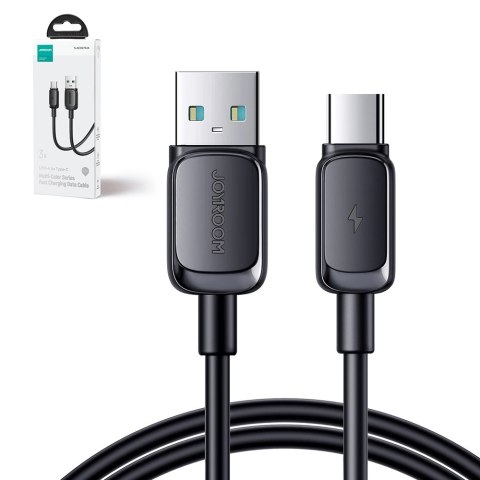 Kabel Joyroom Multi-Color Series A14 USB-A / USB-C 3A 1.2 m - czarny Kabel Joyroom Multi-Color Series A14 USB-A / USB-C 3A 1.2 m - czarny