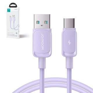 Kabel Joyroom Multi-Color Series A14 USB-A / USB-C 3A 1.2 m - fioletowy