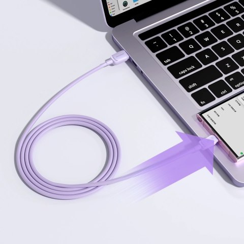 Kabel Joyroom Multi-Color Series A14 USB-A / USB-C 3A 1.2 m - fioletowy Kabel Joyroom Multi-Color Series A14 USB-A / USB-C 3A 1.2 m - fioletowy