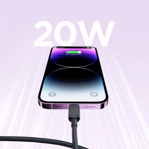 Kabel Joyroom Multi-Color Series A14 USB-C / Lightning 20W 1.2 m - czarny Kabel Joyroom Multi-Color Series A14 USB-C / Lightning 20W 1.2 m - czarny