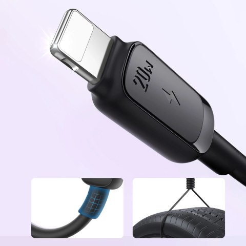 Kabel Joyroom Multi-Color Series A14 USB-C / Lightning 20W 1.2 m - czarny Kabel Joyroom Multi-Color Series A14 USB-C / Lightning 20W 1.2 m - czarny