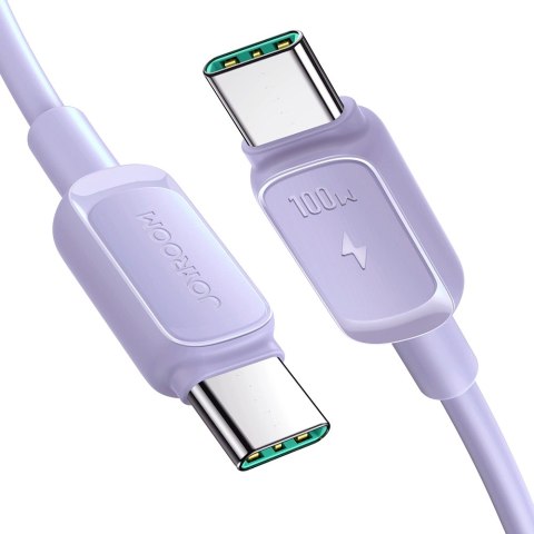 Kabel Joyroom Multi-Color Series A14 USB-C / USB-C 100W 1.2 m - fioletowy Kabel Joyroom Multi-Color Series A14 USB-C / USB-C 100W 1.2 m - fioletowy