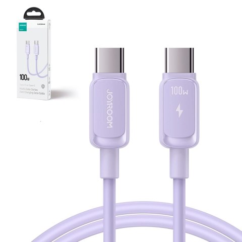 Kabel Joyroom Multi-Color Series A14 USB-C / USB-C 100W 1.2 m - fioletowy Kabel Joyroom Multi-Color Series A14 USB-C / USB-C 100W 1.2 m - fioletowy