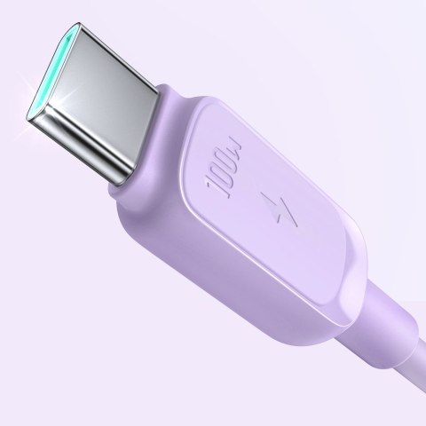 Kabel Joyroom Multi-Color Series A14 USB-C / USB-C 100W 1.2 m - fioletowy Kabel Joyroom Multi-Color Series A14 USB-C / USB-C 100W 1.2 m - fioletowy