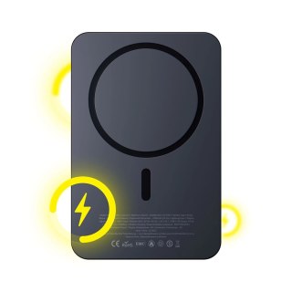 Powerbank 3mk MagSynergy 10000 mAh indukcyjny z MagSafe - czarny