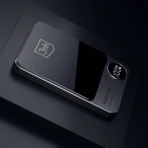 Powerbank 3mk MagSynergy 10000 mAh indukcyjny z MagSafe - czarny Powerbank 3mk MagSynergy 10000 mAh indukcyjny z MagSafe - czarny