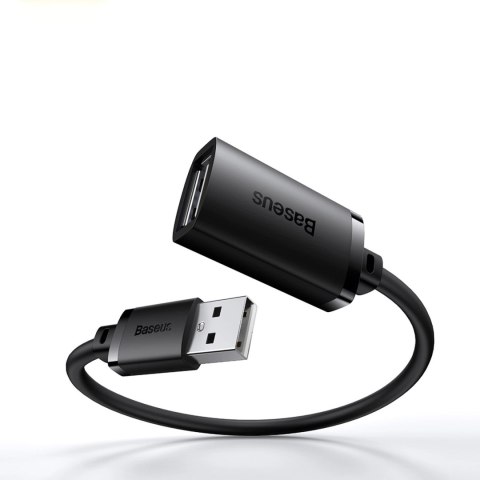 Przedłużacz kabel USB 2.0 0.5m Baseus AirJoy Series - czarny Przedłużacz kabel USB 2.0 0.5m Baseus AirJoy Series - czarny