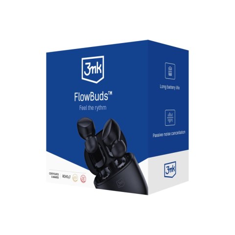 Słuchawki Bluetooth 3mk FlowBuds bezprzewodowe douszne - czarne