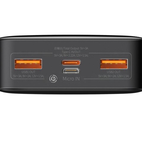 Baseus power bank Bipow 20W 20000mAh czarny Baseus power bank Bipow 20W 20000mAh czarny