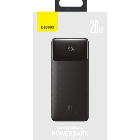 Baseus power bank Bipow 20W 20000mAh czarny Baseus power bank Bipow 20W 20000mAh czarny