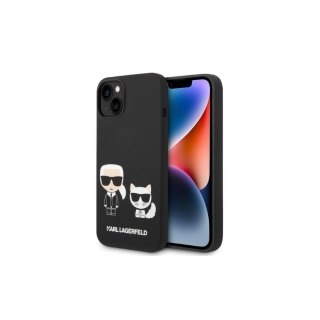 Karl Lagerfeld nakładka do iPhone 14 6,1" KLHMP14SSSKCK czarna HC Magsafe Liquid Silicone Karl & Choupette