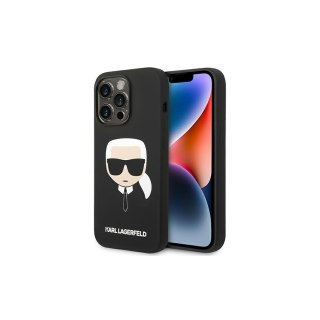Karl Lagerfeld nakładka do iPhone 14 Pro Max 6,7" KLHCP14XSLKHBK czarna HC Silicone Karl's Head