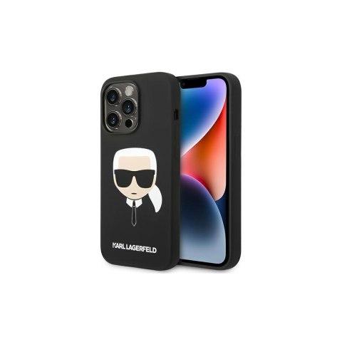 Karl Lagerfeld nakładka do iPhone 14 Pro Max 6,7" KLHCP14XSLKHBK czarna HC Silicone Karl's Head