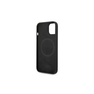 Karl Lagerfeld nakładka do iPhone 14 Pro Max 6,7" KLHMP14XSSKCK czarna HC Magsafe Liquid Silicone Karl & Choupette