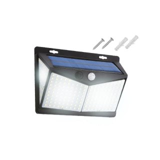 Lampa ścienna solarna 208 LED SMD 600lm PIR IP65 1800mAh