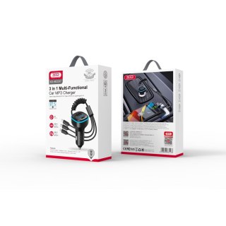 XO transmiter FM BCC07 Bluetooth MP3 ładowarka samochodowa 3,1A czarna
