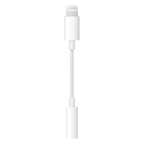 Adapter Apple MMX62ZM/A Lightning - mini jack 3.5 mm (żeński) - biały Adapter Apple MMX62ZM/A Lightning - mini jack 3.5 mm (żeński) - biały