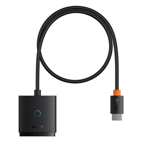 Adapter HDMI 2w1 4K 60Hz dwukierunkowy z wbudowanym kablem 1m Baseus AirJoy - czarny Adapter HDMI 2w1 4K 60Hz dwukierunkowy z wbudowanym kablem 1m Baseus AirJoy - czarny
