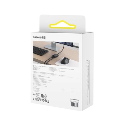Adapter HDMI 2w1 4K 60Hz dwukierunkowy z wbudowanym kablem 1m Baseus AirJoy - czarny Adapter HDMI 2w1 4K 60Hz dwukierunkowy z wbudowanym kablem 1m Baseus AirJoy - czarny