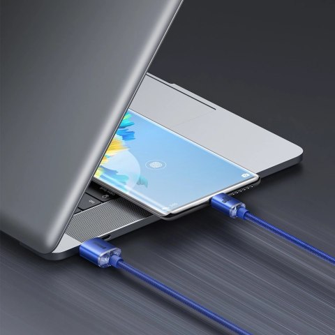 Baseus Crystal Shine Series kabel przewód USB do szybkiego ładowania i transferu danych USB Typ A - USB Typ C 100W 1,2m niebiesk Baseus Crystal Shine Series kabel przewód USB do szybkiego ładowania i transferu danych USB Typ A - USB Typ C 100W 1,2m niebiesk