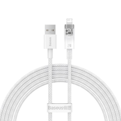 Baseus Explorer Series kabel przewód USB - Lightning 2,4A 2 m biały (CATS010102) Baseus Explorer Series kabel przewód USB - Lightning 2,4A 2 m biały (CATS010102)