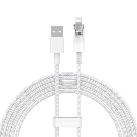 Baseus Explorer Series kabel przewód USB - Lightning 2,4A 2 m biały (CATS010102) Baseus Explorer Series kabel przewód USB - Lightning 2,4A 2 m biały (CATS010102)