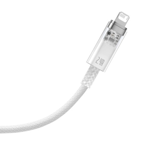 Baseus Explorer Series kabel przewód USB - Lightning 2,4A 2 m biały (CATS010102) Baseus Explorer Series kabel przewód USB - Lightning 2,4A 2 m biały (CATS010102)