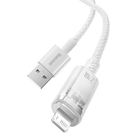 Baseus Explorer Series kabel przewód USB - Lightning 2,4A 2 m biały (CATS010102) Baseus Explorer Series kabel przewód USB - Lightning 2,4A 2 m biały (CATS010102)