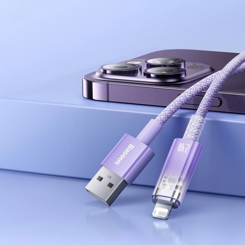 Baseus Explorer Series kabel przewód USB - Lightning 2,4A 2 m biały (CATS010102) Baseus Explorer Series kabel przewód USB - Lightning 2,4A 2 m biały (CATS010102)