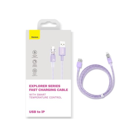 Baseus Explorer Series kabel przewód USB - Lightning 2,4A 2 m biały (CATS010102) Baseus Explorer Series kabel przewód USB - Lightning 2,4A 2 m biały (CATS010102)